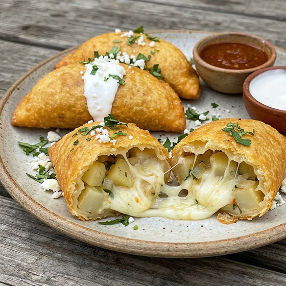 Empanadas de papa con queso